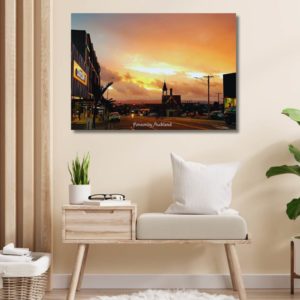 Ponsonby, Auckland poster print nz sunset bright colours positive