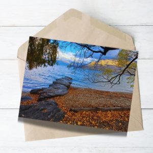 beautiful Queenstown nz landscape of the lake in autumn