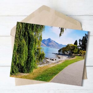 Queenstown a beautiful landscape photo greeting card nz
