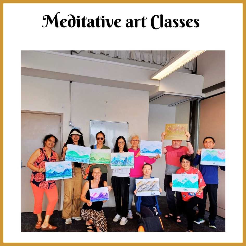 Meditative art community classes in Auckland.